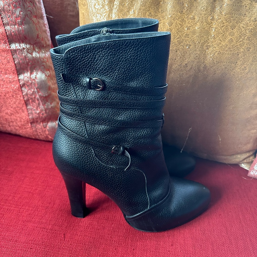 Bruno Magali black size 40 sexy buckle boots.